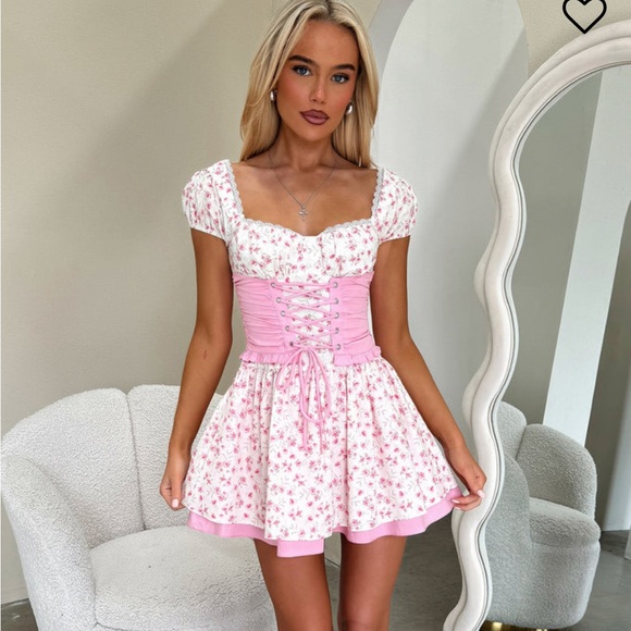 Briellyn Mini Dress - Pink Floral - Picture 2 of 15